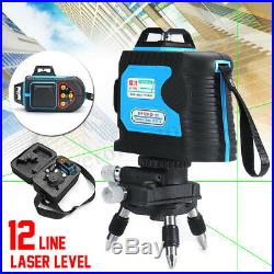 120X 12 Green Line Laser Level 3D 360° Rotary Self Leveling Cross Measuring Tool