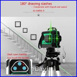 12Lines 3D Green Laser Level Self-Leveling 360 Degree Laser Beam Line Waterproof