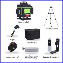 12/16 Lines Green Beam Laser Level Kit Self Leveling 360 Rotary Measure + Tripod