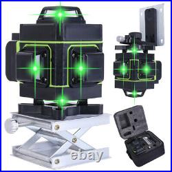 12/16 Lines Green Laser Level Cross Line 360° Self-Leveling LCD Measure Tool Kit