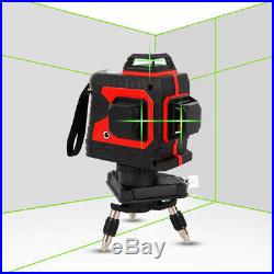 12 Line 3D 360° Laser Beam Line Laser Level Self-Leveling Green/ Red Waterproof