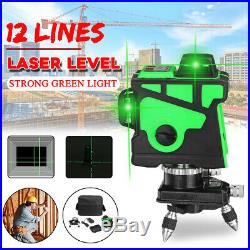12 Lines 3D Green Laser Level Self-Leveling 360 Degree Cross Horizontal Vertical