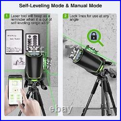 16Lines Self-Leveling Laser Level 4x360°Cross Line Laser with Receiver LCDScreen