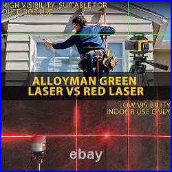 16-Line Green Laser Level Self-Leveling, 4X360° 2 Batteries/Remote Indoor/Outdoo