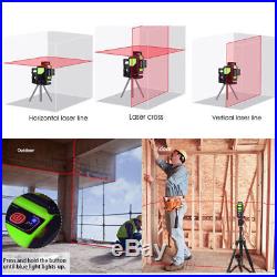 2/5/8 Line Red/Green 360 Degree Rotary Laser Level Self-Leveling Cross Measure