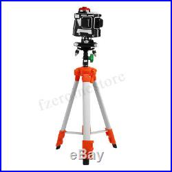 360° 12Line 3D 120X Green Light Laser Level Outdoor Cross Measure Tool With Tripod