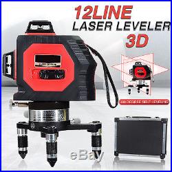 360° 12 Line 3D Laser Automatic Self Leveling Vertical & Horizontal Level Cross