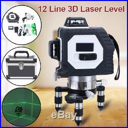360° 12 Line 3D Laser Automatic Self Leveling Vertical & Horizontal Level Green