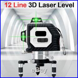 360° 12 Line 3D Laser Automatic Self Leveling Vertical & Horizontal Level Green