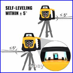 360° Automatic Self Leveling Rotary Laser Level Red beam 360° Range 500M US