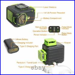 360 Cross Line Self leveling Laser Level Green with Li-ion Battery + Hard case