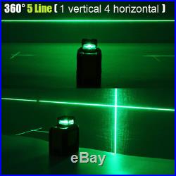 360 Degree 5 Line Laser Self Leveling Rotary Cross Vertical Horizontal Measure