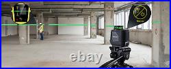 360 Laser Level Tripod 100Ft Green Beam Self Leveling Cross Line Tool Gear Mode