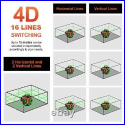 360 Laser level 16 Lines 4D Self-leveling Nivel Laser Horizontal and Vertical