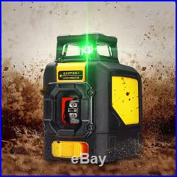 360° Rotary 5 Line Laser Self Leveling Vertical&Horizontal Level Green Measure