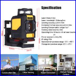 360° Rotary 5 Line Laser Self Leveling Vertical Horizontal Level Green Measure