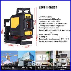360° Rotary 5 Line Laser Self Leveling Vertical&Horizontal Level Green Measure