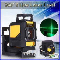 360° Rotatif 5 Line Laser Self Leveling Horizontal Verticale Niveau Measure Vert