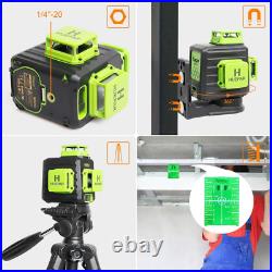 3D Cross Line Self-leveling Laser Level, 3 x 360 Green Beam Three-Plane Leveling