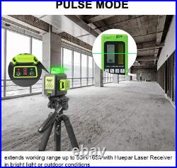 3D Cross Line Self-leveling Laser Level, 3 x 360 Green Beam Three-Plane Leveling