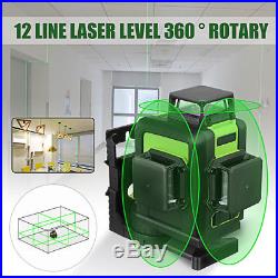 3D Green Laser Level Self Leveling 12 Lines 360 Degree Horizontal/Vertical/Cross