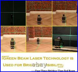 3D Green Line Laser, Rechargeable Self Leveling Laser Level for Construction, US