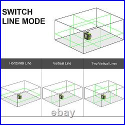 3D Laser Level Cross Line Self-Leveling Green Beams + Hard Case
