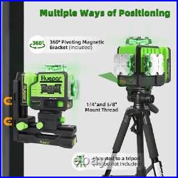 3D Laser Level Self Leveling Bluetooth outdoor Line Laser Green +Huepar CASE