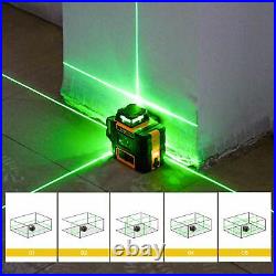 3D Red gree Beam Self-Leveling Laser Level 360° Rotary Cross Line & Battery