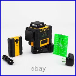3D Red gree Beam Self-Leveling Laser Level 360° Rotary Cross Line & Battery