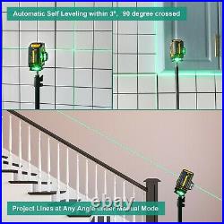 3x360° Tile Level Green Laser Cross line 3D Self Leveling for Floor Wall Ceiling