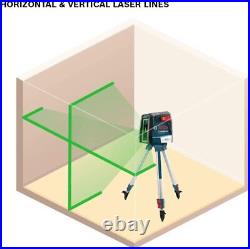 40ft Green-Beam Self-Leveling Cross-Line Laser with VisiMax Technology
