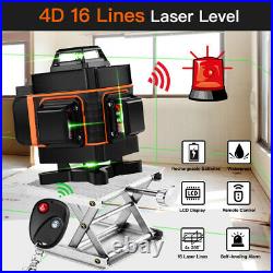 4D 16 Lines 360° Laser Level Self Leveling Green Bean Horizontal Vertical Cross
