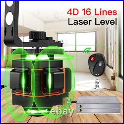 4D 16 Lines 360° Laser Level Self Leveling Green Horizontal Vertical Cross Tool