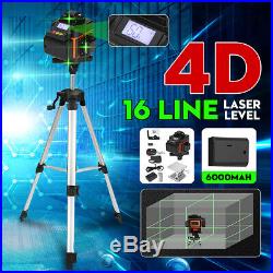 4D 16 Lines Green Light Laser Level 360° Rotary Auto Self Leveling Measure