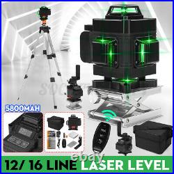 4D 16 Lines Laser Level Auto 360° Self Leveling Cross Line Measure Tool + Tripod