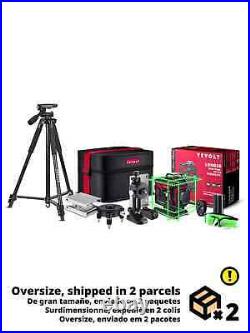 4-Plane Green Beam Laser Level Kit 4D 16Line Self-Leveling Measuring-1.5M Tripod