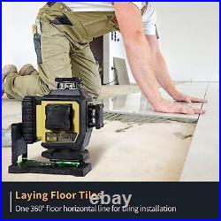 4 X 360 Laser Level Self Leveling Pro 16 Lines 4d Green Cross Line Tiling Floor