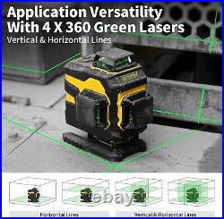 4x360° Laser Level Pro Kit, Self-leveling Tool for Construction, Tiling Floor