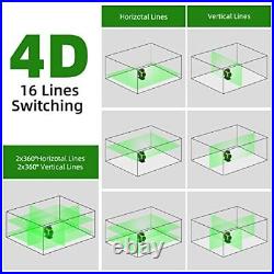 4x360 Laser Level Self-leveling 16 Lines Green Beam LS04CG 4X360¡ã Laser Level