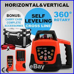 500m Range Self-leveling Laser Level Rotary Rotating Red Beam with case