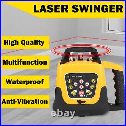 500m Self-leveling Red Laser Level 360 Rotating Rotary with Tripod Staff US