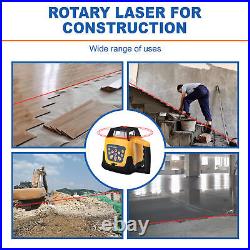 500m Self-leveling Red Laser Level 360 Rotating Rotary with Tripod Staff US