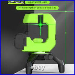 5Lines Green Laser Level Intelligent Self-leveling 360° Rotating Cross Measure
