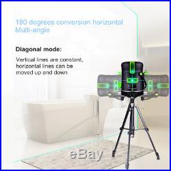 5 Line Cross Blue Laser Level 3D 360° Rotary Auto Self-Leveling Measure Tool Set