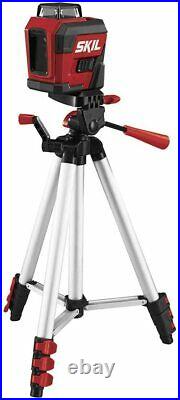 65ft 360° Red Self-Leveling Cross Line Laser Level Tripod & Carry Bag Included