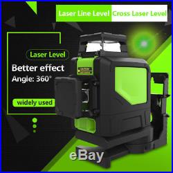 8 Line 360° Rotary Laser Cross Self Leveling Vertical Horizontal Level Green 6V