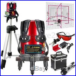 8 Line Automatic Self Leveling Rotary Laser Level Beam Meter Measure Kit Tripod