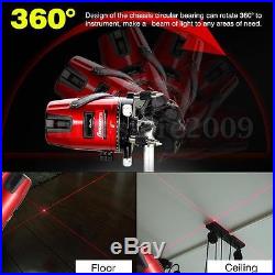 8 Line Automatic Self Leveling Rotary Laser Level Beam Meter Measure Kit Tripod