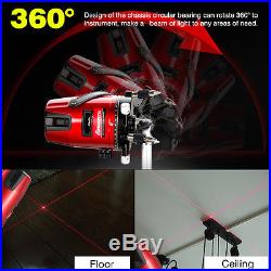 8 line Rotary Laser Beam Self Leveling Interior Exterior Kit + Tripod warranty